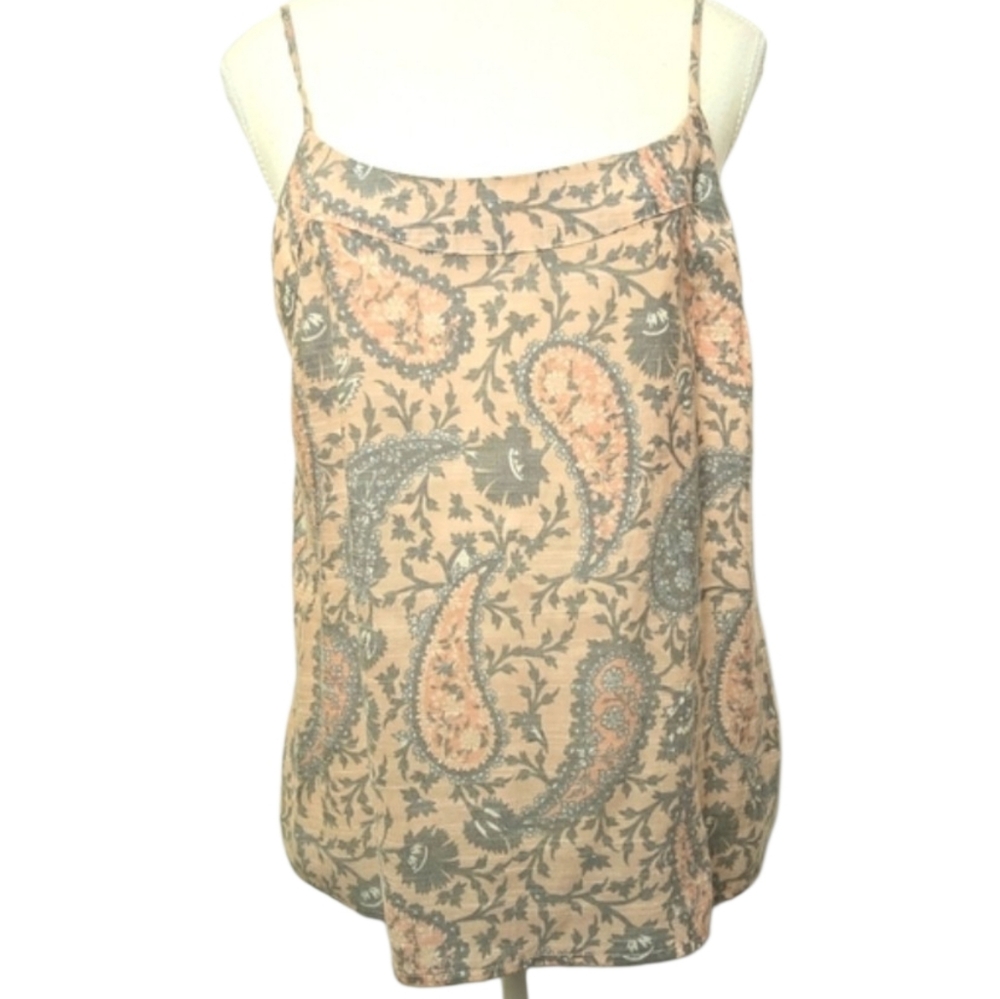 Vero Moda Floral Paisley Camisole Top Sz XL Spaghetti Strap Boho Lightweight